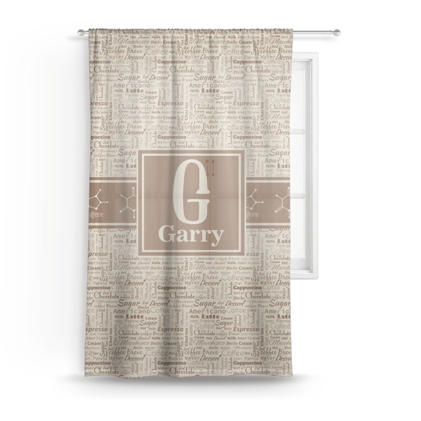 Custom Coffee Lover Sheer Curtain - 50"x84" (Personalized)