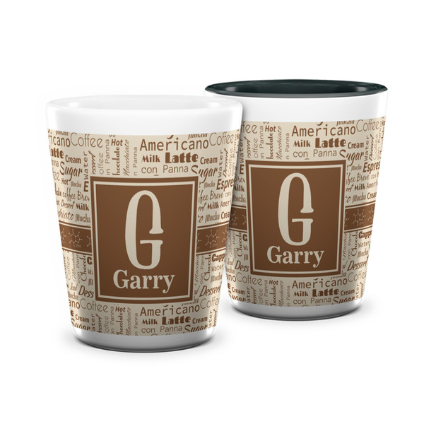 Custom Coffee Lover Ceramic Shot Glass - 1.5 oz (Personalized)