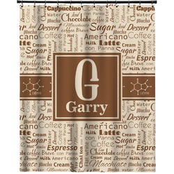 Coffee Lover Extra Long Shower Curtain - 70"x84" (Personalized)