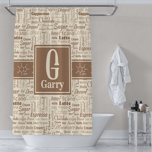 Coffee Lover Shower Curtain Lifestyle