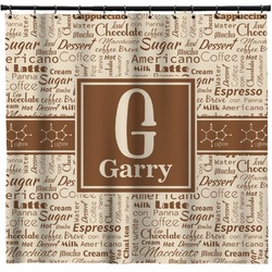 Coffee Lover Shower Curtain - Custom Size (Personalized)