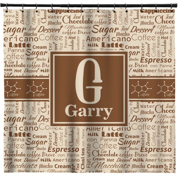 Custom Coffee Lover Shower Curtain - Custom Size (Personalized)