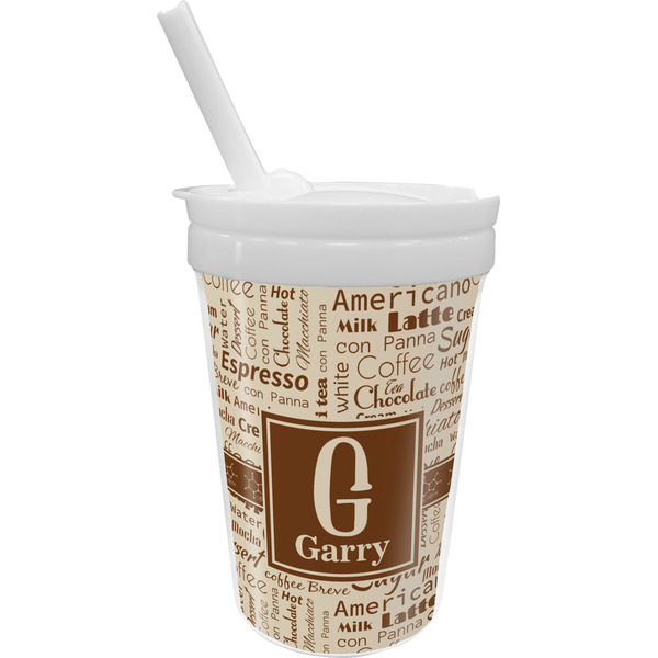Custom Coffee Lover Sippy Cup with Straw (Personalized)