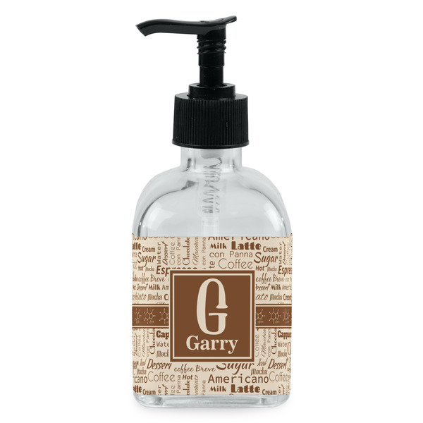Custom Coffee Lover Glass Soap & Lotion Bottle - Single Bottle (Personalized)