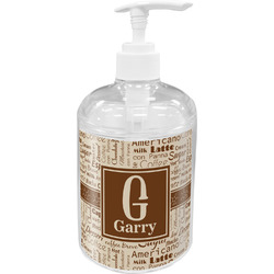 Coffee Lover Acrylic Soap & Lotion Bottle (Personalized)