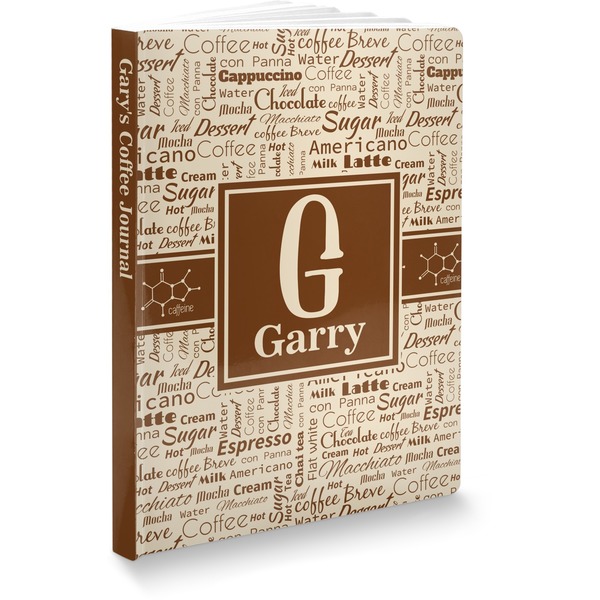 Custom Coffee Lover Softbound Notebook - 7.25" x 10" (Personalized)