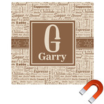 Coffee Lover Square Car Magnet - 10" (Personalized)