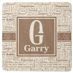 Coffee Lover Square Rubber Backed Coaster (Personalized)