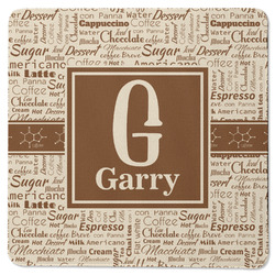 Coffee Lover Square Rubber Backed Coaster (Personalized)