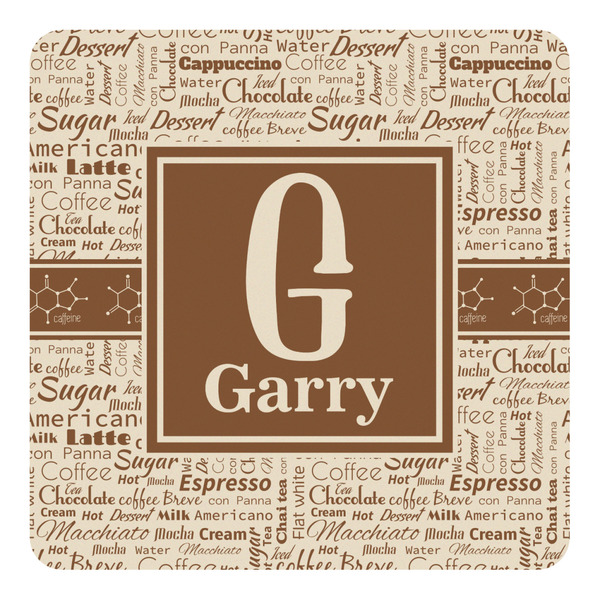 Custom Coffee Lover Square Decal - Medium (Personalized)