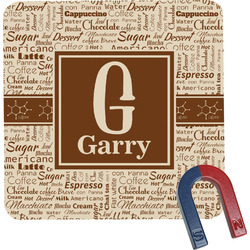 Coffee Lover Square Fridge Magnet (Personalized)