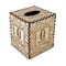 Coffee Lover Square Tissue Box Covers - Wood - Front