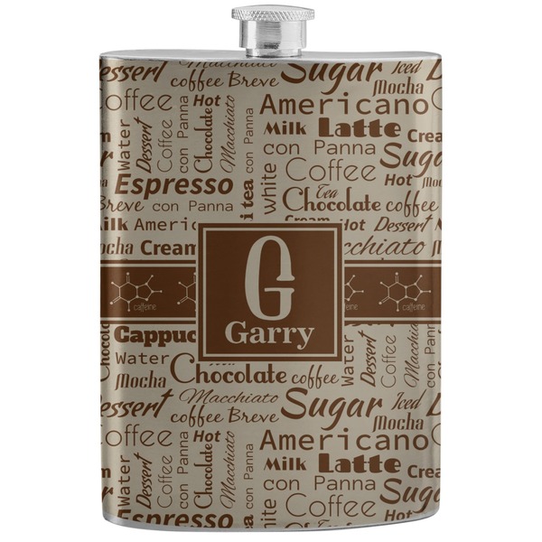 Custom Coffee Lover Stainless Steel Flask (Personalized)