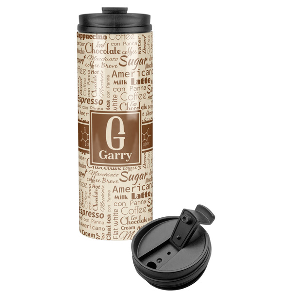 Custom Coffee Lover Stainless Steel Skinny Tumbler (Personalized)