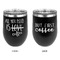 Coffee Lover Stainless Wine Tumblers - Black - Double Sided - Approval