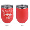 Coffee Lover Stainless Wine Tumblers - Coral - Single Sided - Approval