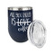 Coffee Lover Stainless Wine Tumblers - Navy - Single Sided - Alt View