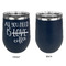 Coffee Lover Stainless Wine Tumblers - Navy - Single Sided - Approval