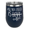 Coffee Lover Stainless Wine Tumblers - Navy - Single Sided - Front