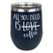 Coffee Lover Stemless Stainless Steel Wine Tumbler - Navy - Single Sided
