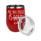Coffee Lover Stainless Wine Tumblers - Red - Double Sided - Alt View