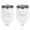 Coffee Lover Stainless Wine Tumblers - White - Double Sided - Approval