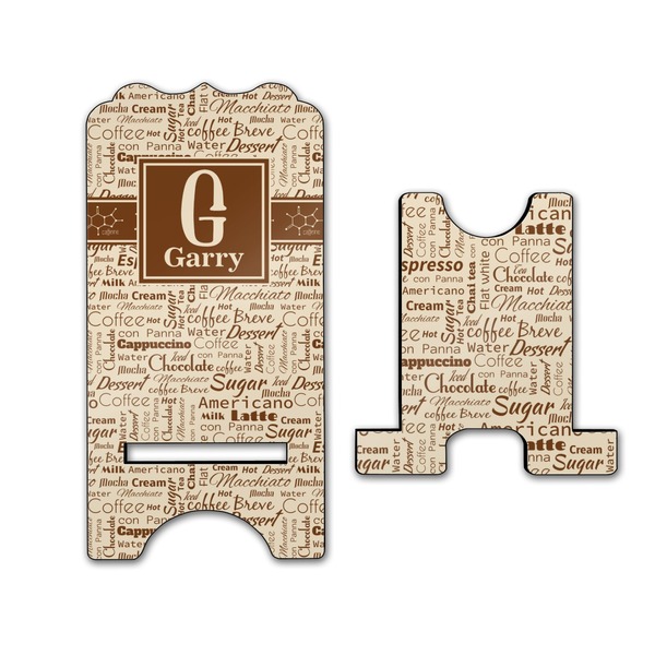 Coffee Lover Stylized Phone Stand - Front & Back - Large