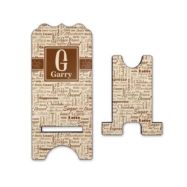 Coffee Lover Stylized Phone Stand - Front & Back - Small
