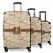 Coffee Lover 3 Piece Luggage Set - 20" Carry On, 24" Medium Checked, 28" Large Checked (Personalized)
