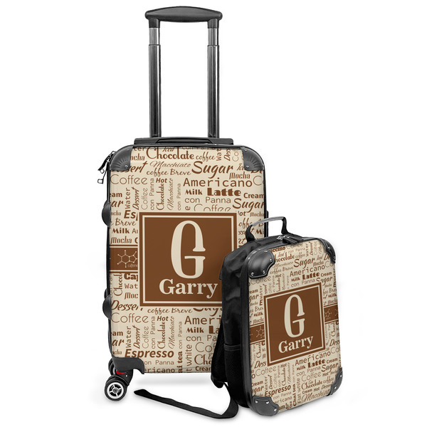 Custom Coffee Lover Kids 2-Piece Luggage Set - Suitcase & Backpack (Personalized)