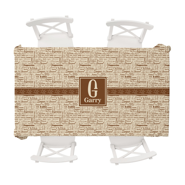 Custom Coffee Lover Tablecloth - 58"x102" (Personalized)