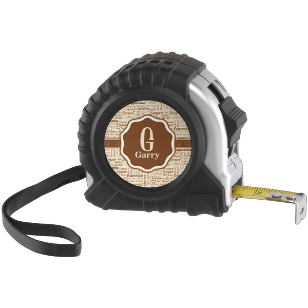 Custom Coffee Lover Tape Measure (25 ft) (Personalized)