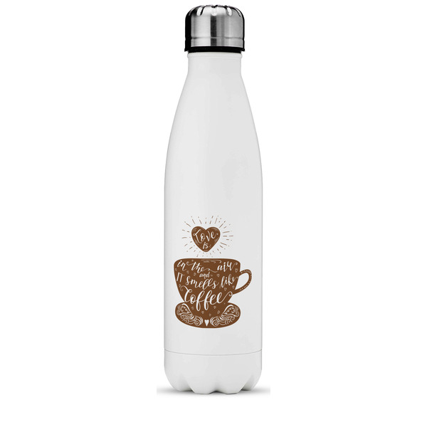 Custom Coffee Lover Water Bottle - 17 oz. - Stainless Steel - Full Color Printing (Personalized)