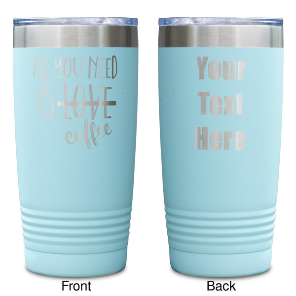 Coffee Lover Teal Polar Camel Tumbler - 20oz -Double Sided - Approval