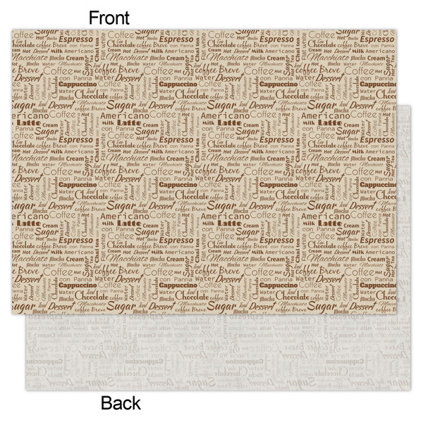Coffee Lover Tissue Paper - Lightweight - Large - Front & Back
