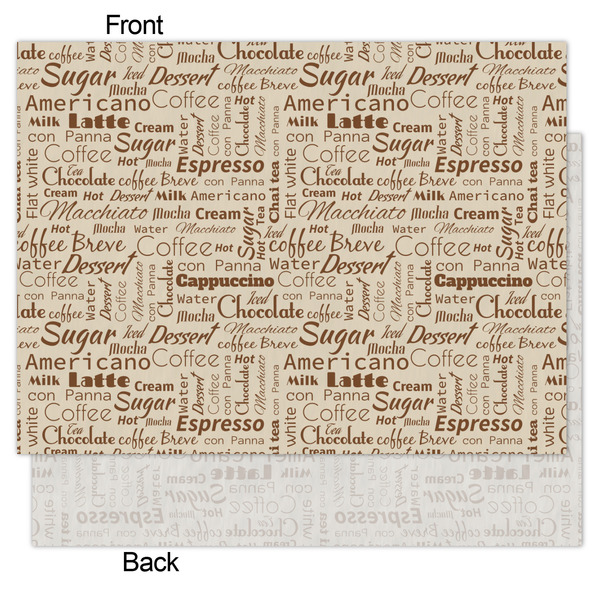 Coffee Lover Tissue Paper - Lightweight - Medium - Front & Back