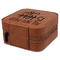 Coffee Lover Travel Jewelry Boxes - Leatherette - Rawhide - View from Rear