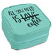 Coffee Lover Travel Jewelry Boxes - Leatherette - Teal - Angled View