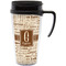 Coffee Lover Travel Mug with Black Handle - Front