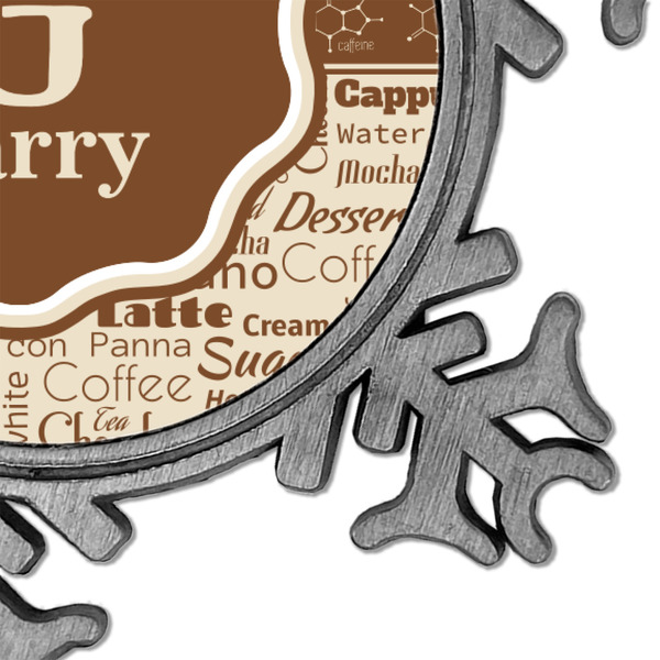 Coffee Lover Vintage Snowflake - Detail