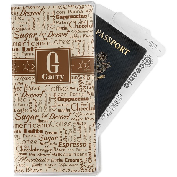 Custom Coffee Lover Travel Document Holder