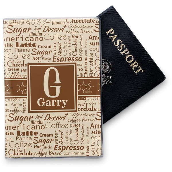 Custom Coffee Lover Vinyl Passport Holder (Personalized)