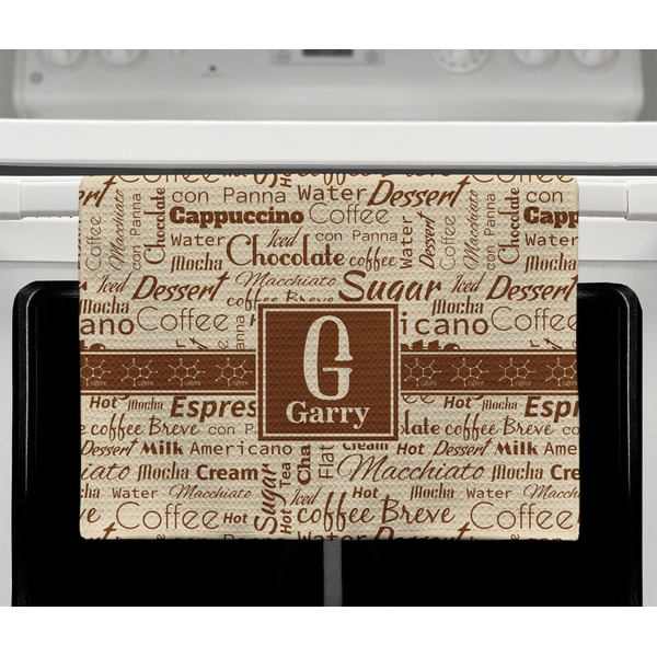 Coffee Lover Waffle Weave Towel - Full Color Print - Lifestyle2 Image