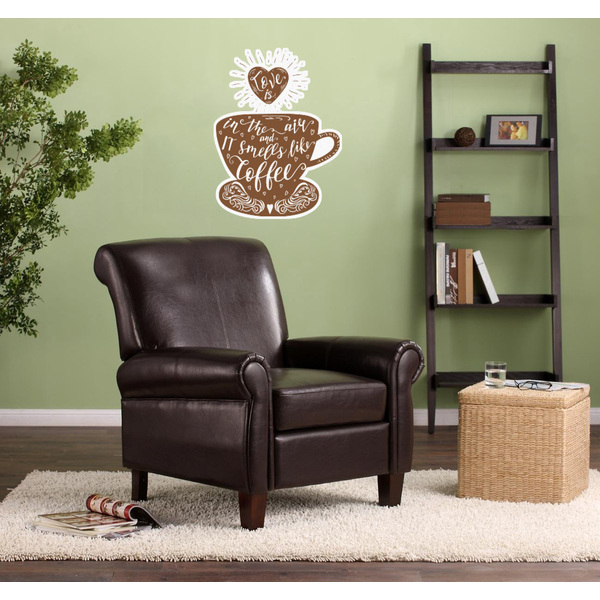 Coffee Lover Wall Graphic on Living Room Wall