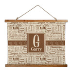 Coffee Lover Wall Hanging Tapestry - Wide (Personalized)