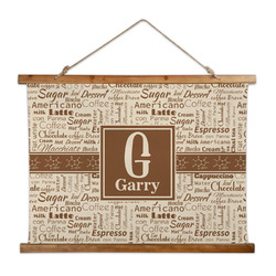 Coffee Lover Wall Hanging Tapestry - Wide (Personalized)