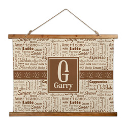 Coffee Lover Wall Hanging Tapestry - Wide (Personalized)