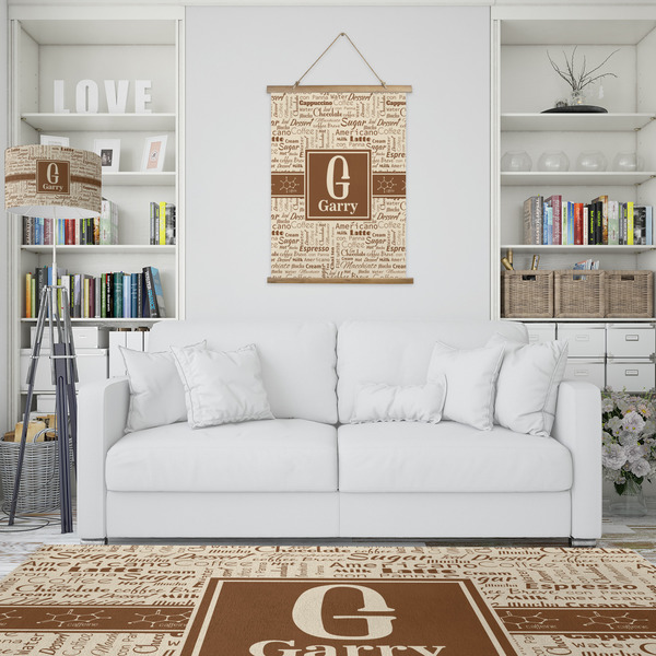 Coffee Lover Wall Hanging Tapestry - Portrait - IN CONTEXT