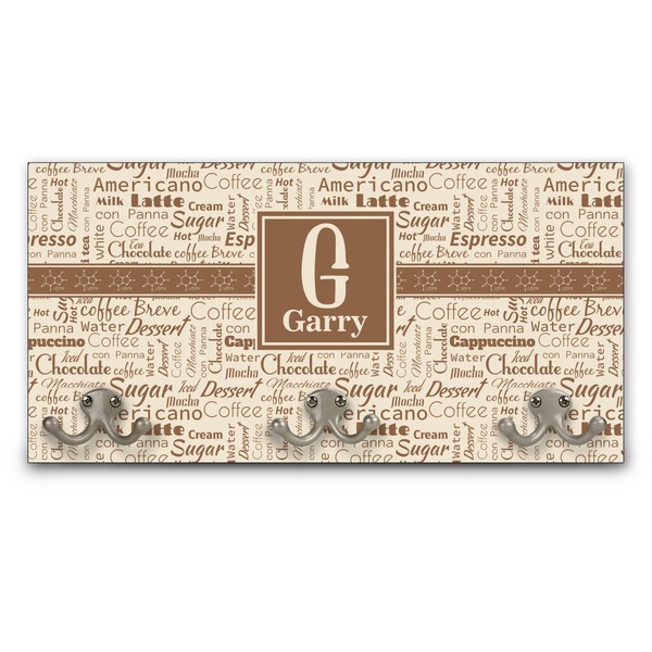 Custom Coffee Lover Wall Mounted Coat Rack (Personalized)