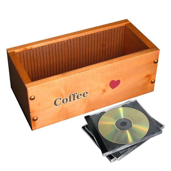 Coffee Lover Wall Name Decal on Wooden Storage Chest